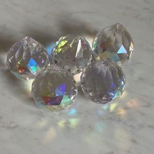 Lot of 5 Crystal prism balls